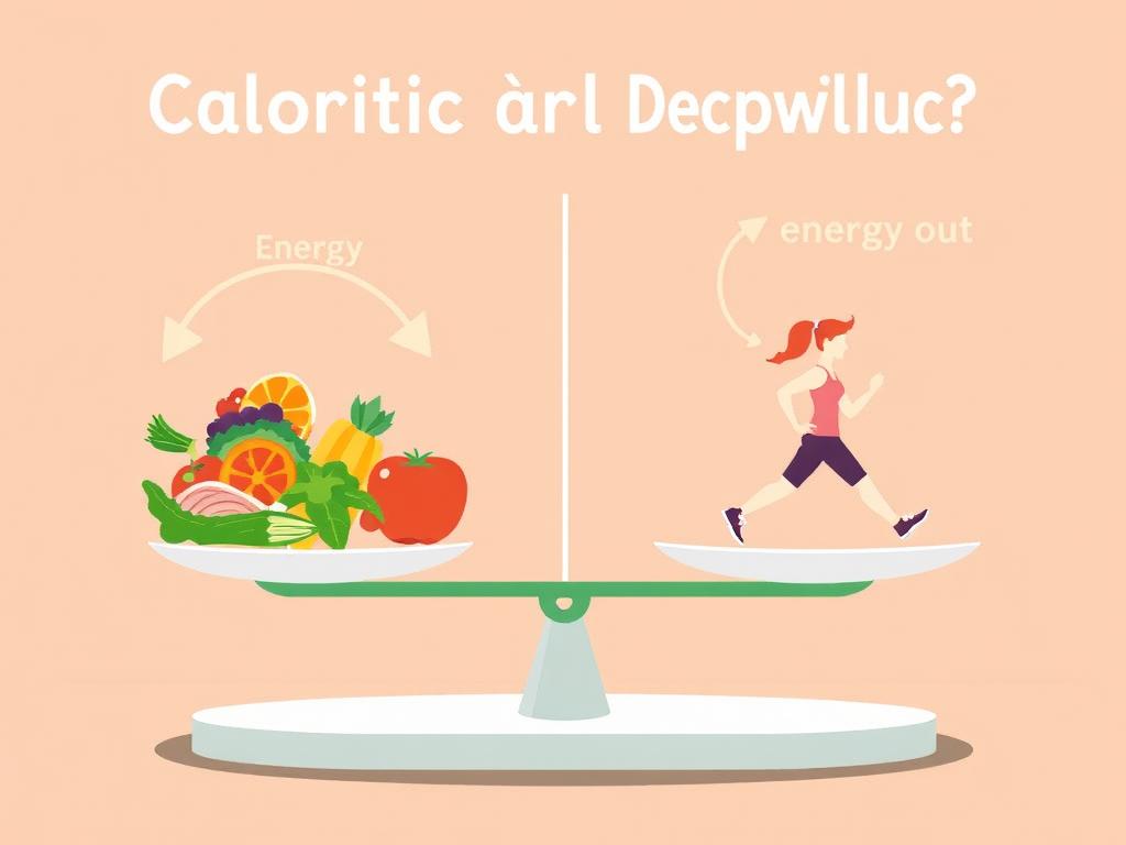 Ilustração mostrando o processo de como emagrecer rápido através do déficit calórico