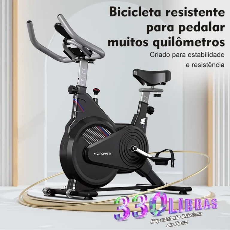 Bicicleta Ergométrica Compacta e Silenciosa – Bike Spinning para Apartamento, 150kg