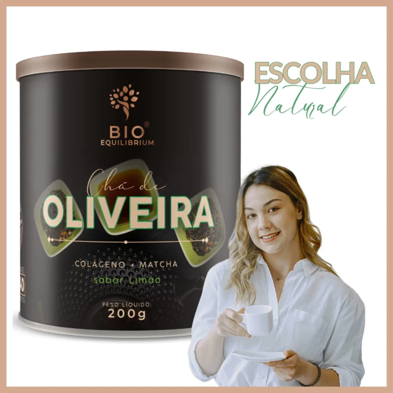 Cha Oliveira Ajuda Emagrecer Energia Matcha Colageno Saúde BioEquilibrium