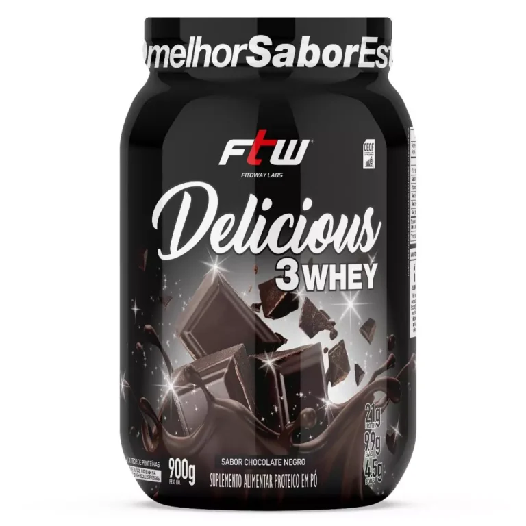 Delicious 3 Whey Proteína Hidrolisada Concentrada E Isolada Pote 900g