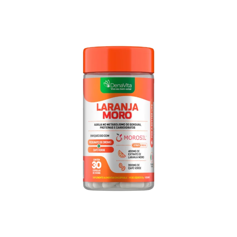 Extrato de Laranja Moro + Cromo + Café Verde 3×1, Com o Autêntico Morosil – Denavita