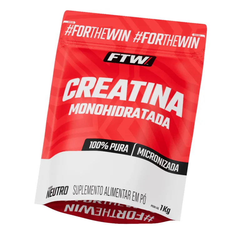FTW Creatina Monohidratada Refil – Energia, Força Muscular 100% Pura – Sabor Neutro