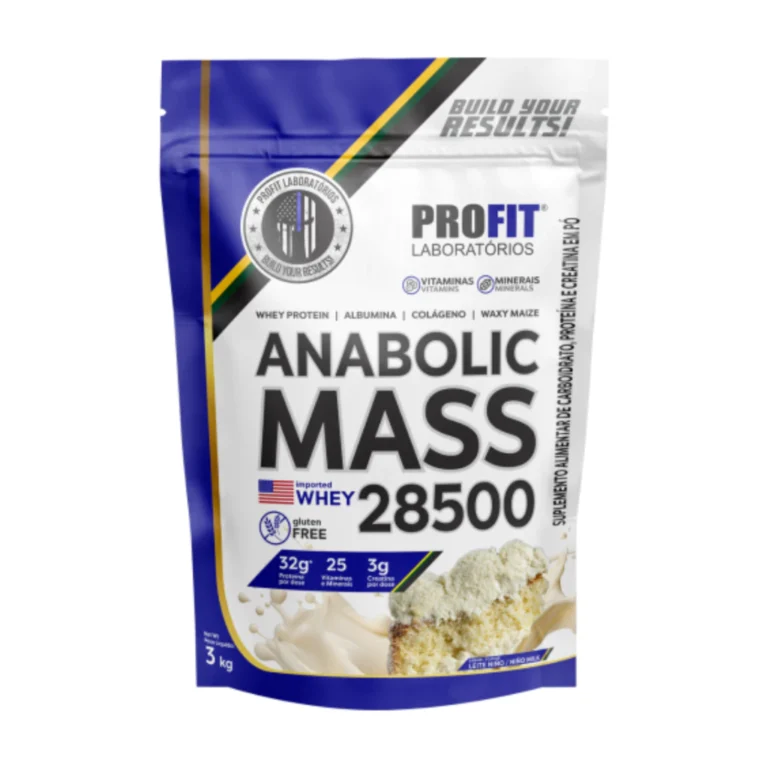 Hipercalorico Anabolic Mass 28500 3Kg Profit Laboratórios Vários Sabores