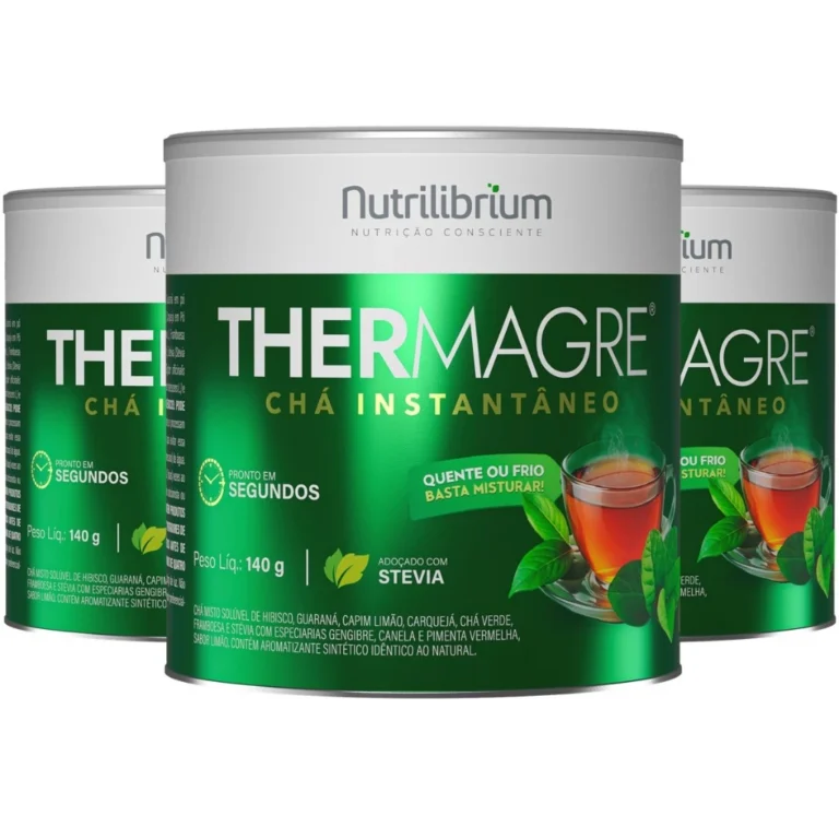 Kit 3x Thermagre Chá Instantâneo Solúvel 140g Nutrilibrium