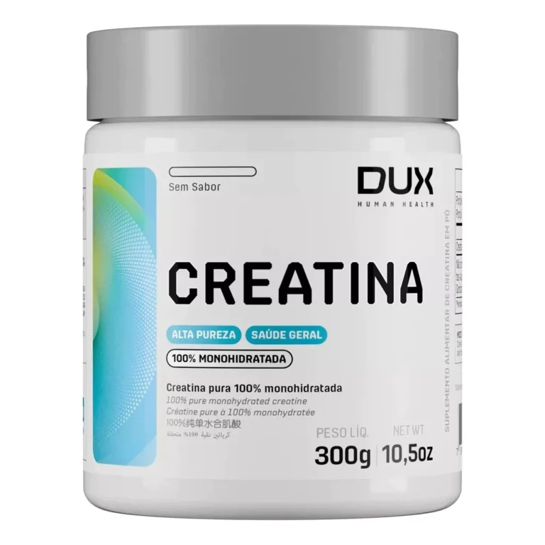 Dux Nutrition Creatina Monohidratada 300g – Melhora Potência, Aumenta Massa Muscular, Estimula Funções Cerebrais