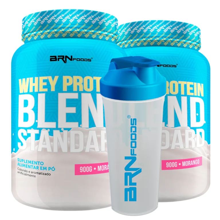 Kit 2x Whey Protein Blend Standard 900g + Coqueteleira – BRN FOODS